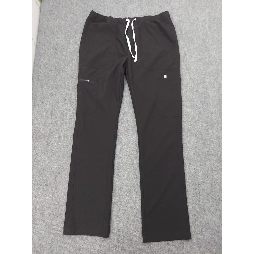 FIGS Scrub Bottoms Large Tall Black Cargo Technical Collection